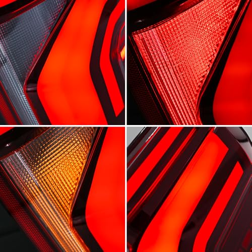 Tail Lights for Ford F150 2021-2025 LED Upgrade Option with Startup Animation Sequential Turn Signal (SMOKE)