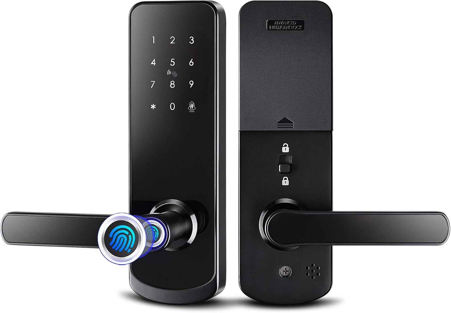 Smart Lock,Smart Lock Front Door with Handle Keyless Door Lock with Keypad