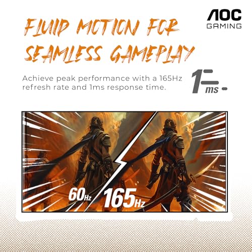 AOC CQ32G4VE 32" Curved Frameless Gaming Monitor 2K QHD, 1500R Curved VA, 180Hz, 0.5ms Response Time, 2X Display Port, 2X HDMI