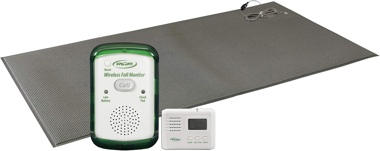Caregiver Pager with Weight Sensing Floor Mat & Alarm - No Alarm in Resident's Room! by Smart Caregiver