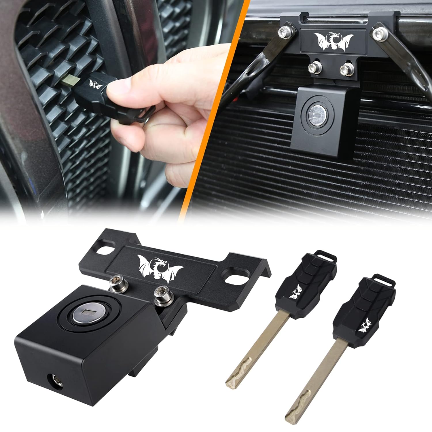 Z8LED Hidden Anti-Theft Hood Lock Compatible with 2018-2021 Jeep Wrangler JL Gladiator