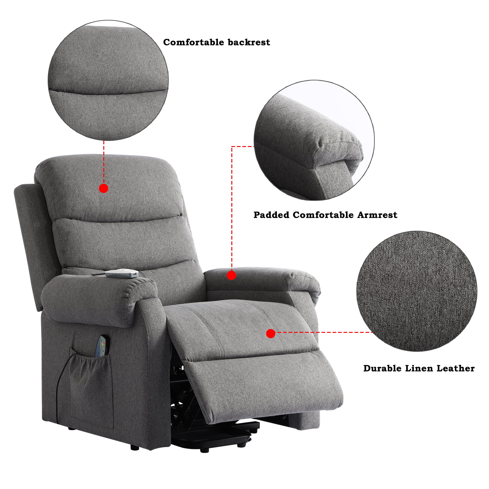 IPKIG Power Lift Chairs Recliners for Elderly, Power Recliner Chair