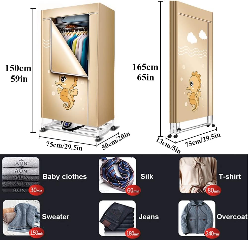 Heated Clothes Airer 2-Electric Clothes Dryer Rack Energy Saving (Anion) Portable Foldable Drying Laundry Airer with Remote Control,1500W,Quick Dry