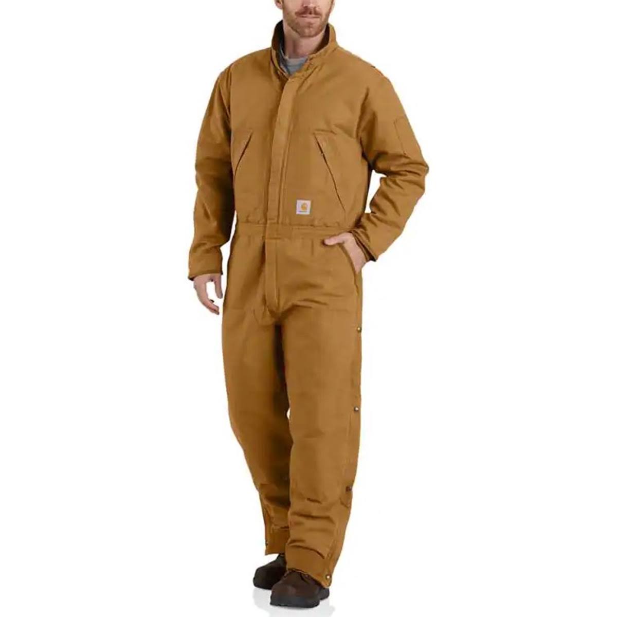 Carhartt Loose Fit Washed Duck Insulated Coverall | Brown