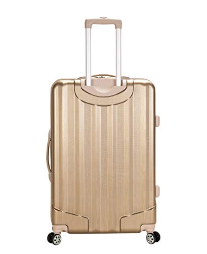 Rockland Melbourne Hardside Expandable Luggage with Spinner Wheels, 2TONENAVY, 2 Piece (20/28)