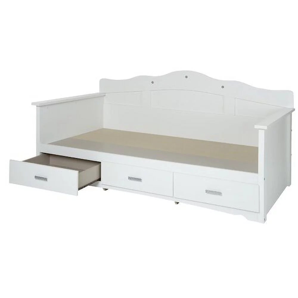 South Shore Tiara Twin Daybed with Storage (39"), White