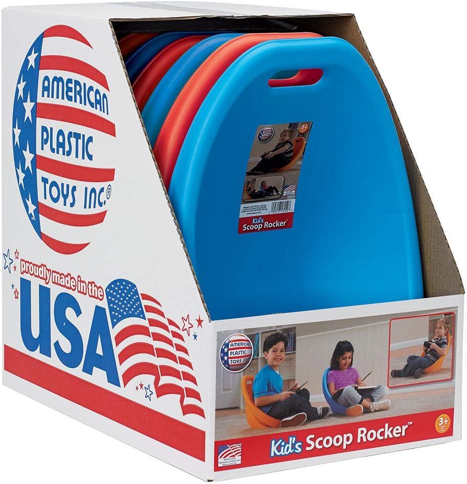 American Plastic Toys APT-13150-6PK Scoop Rocker Chair, Red and Blue (2 Pack)