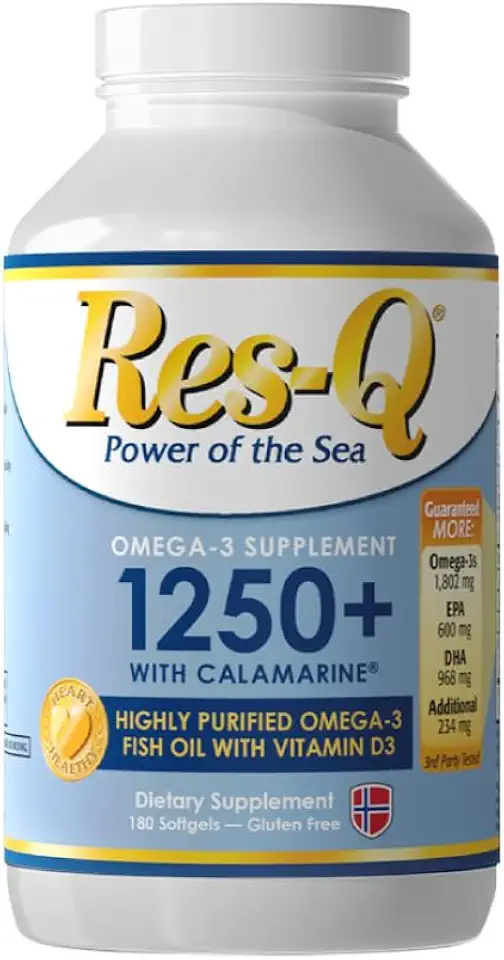 Res-Q 1250+ Omega-3 & Vitamin D3 Fish Oil Capsules - Kansas Nuitrition - HNZSDS