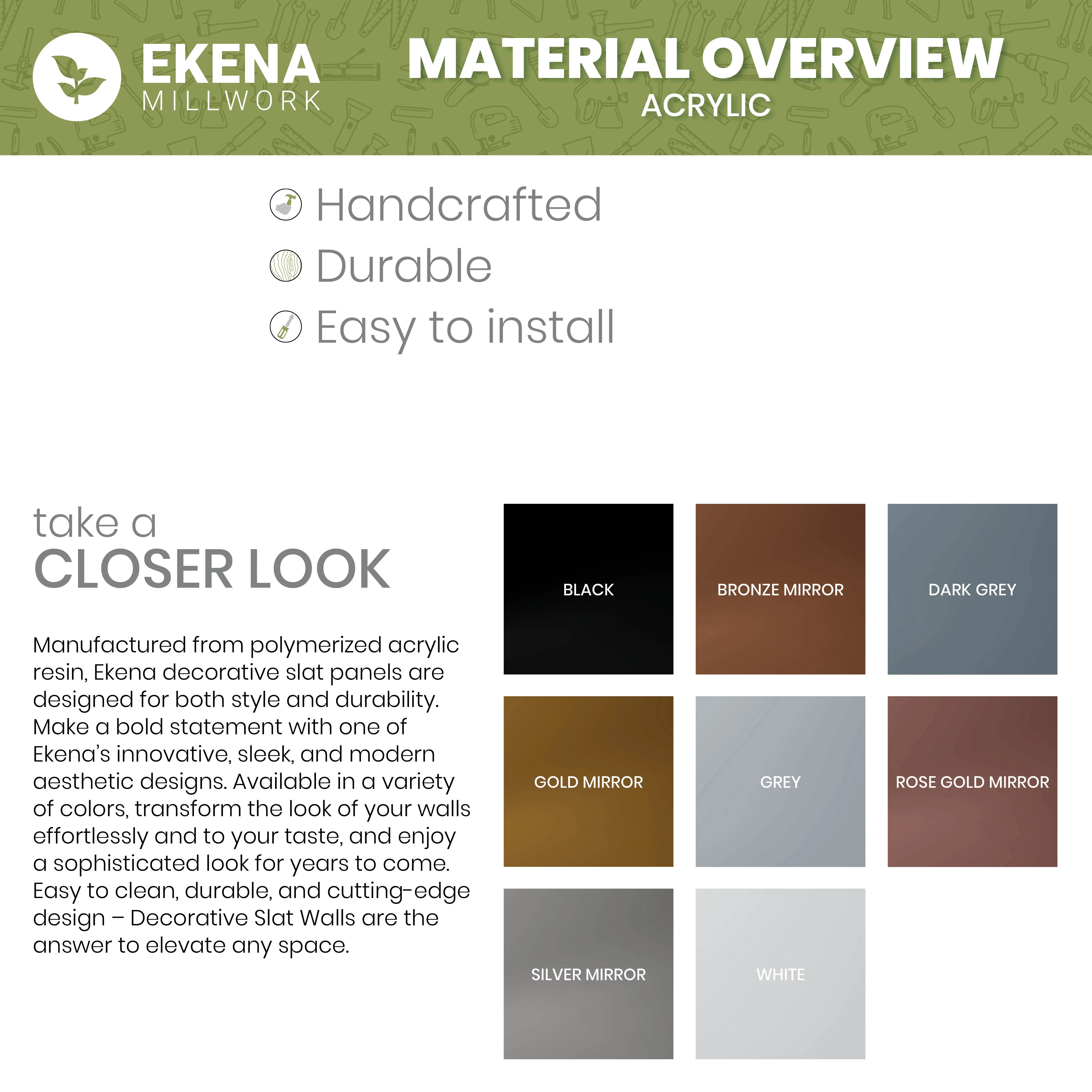 Ekena Millwork 94"H x 1/4"T Bridgeport Adjustable Wood Decorative Slat Wall Panel Kit, Birch (contains 11 Slats + 1 Straight Edge Starter Slat)