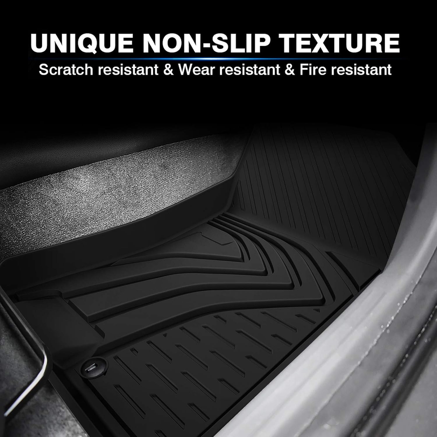 KUST Floor Mats for KIA K5 2021 2022 (Only FWD Models)/2020 2021 2022 Hyundai Sonata Accessories All Weather Car Mats Heavy Duty Rubber Custom Fit