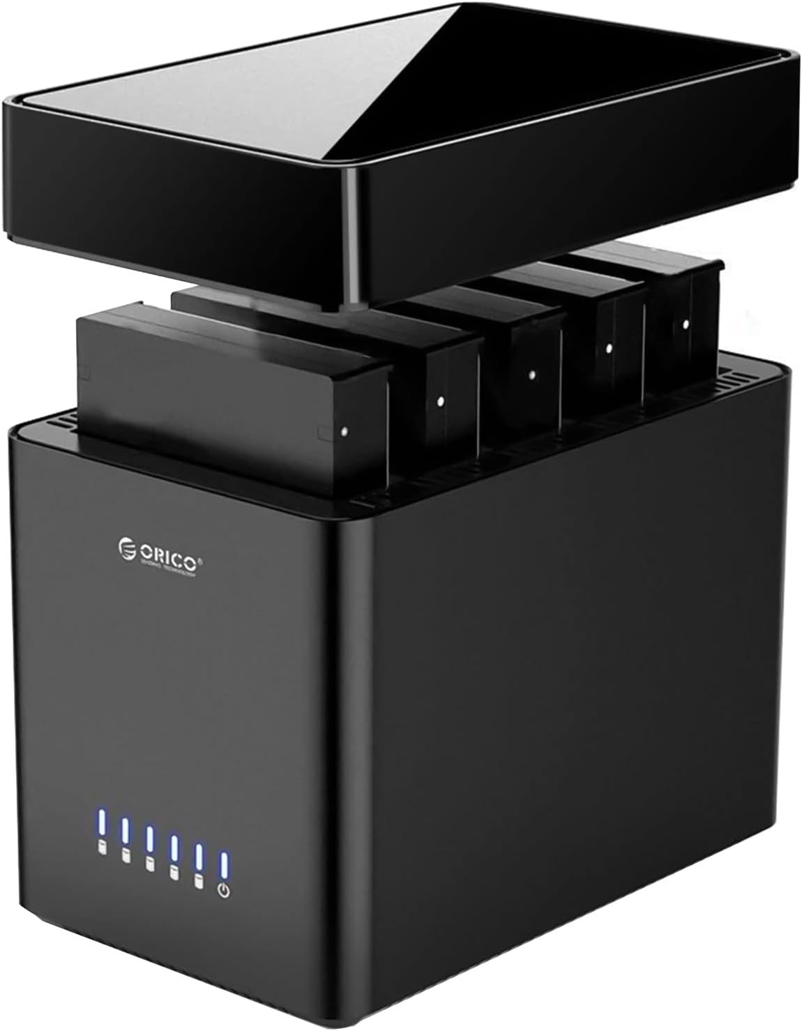 ORICO 2Bay Hard Drive Enclosure USB3.0 to SATA 3.5inch Enclosure Magnetic Tool-Free External HDD SSD Enclosure Storage Case Built-in Fan for Data