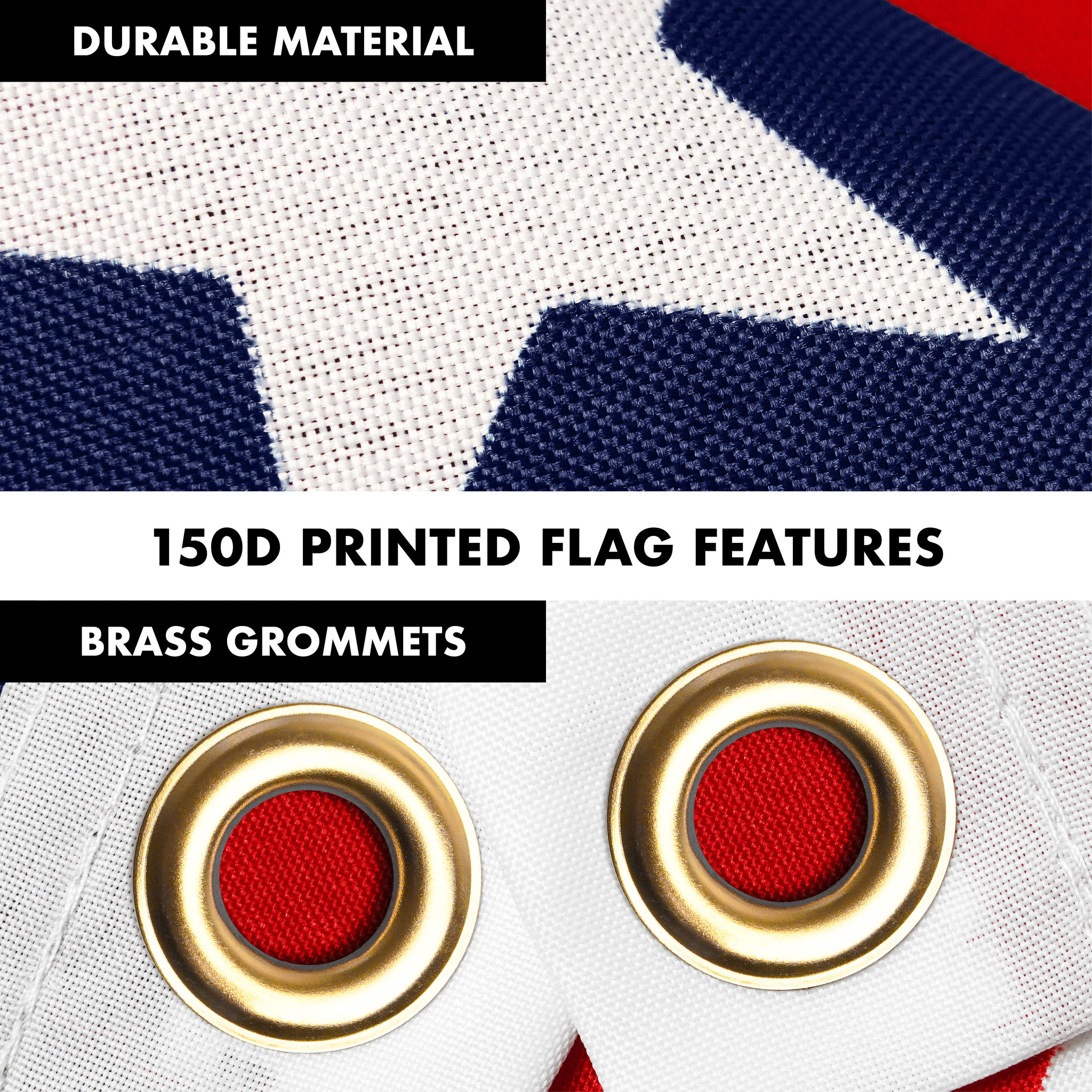 G128 Combo Pack: 6 Ft Tangle Free Aluminum Spinning Flagpole (Black) & American USA Yacht Ensign Flag 3x5 Ft