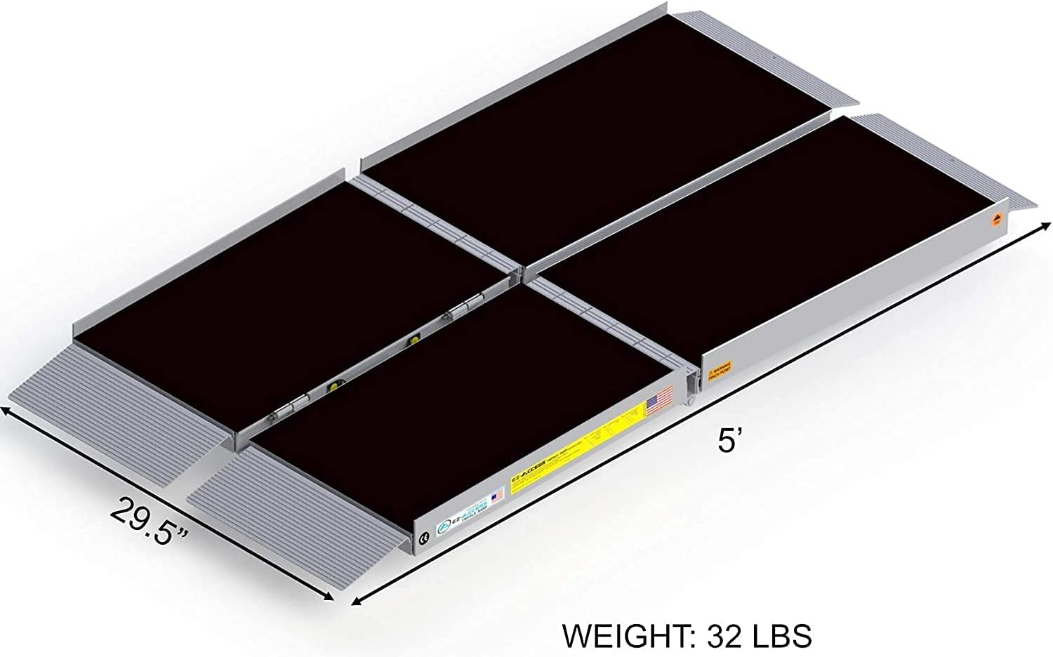 EZ-Access Suitcase Trifold Portable Ramp with an Applied Slip-Resistant Surface, 10 Foot