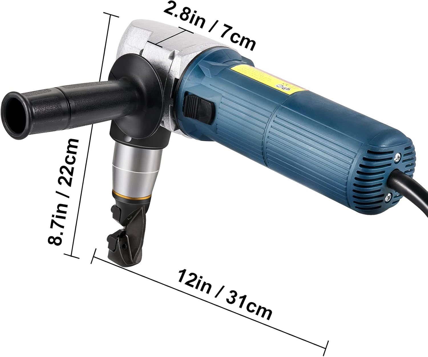 VEVOR Electric Metal Nibbler 625W Nibbler Metal Cutter 1000RPM High Speed Rotor 0.16in/4mm Metal Nibbler 110V w Replaced Blades Storage Case Sheet
