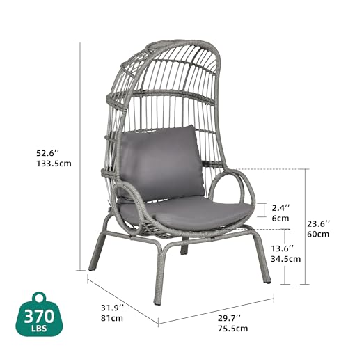 YITAHOME Outdoor Narrow Egg Chair Wicker