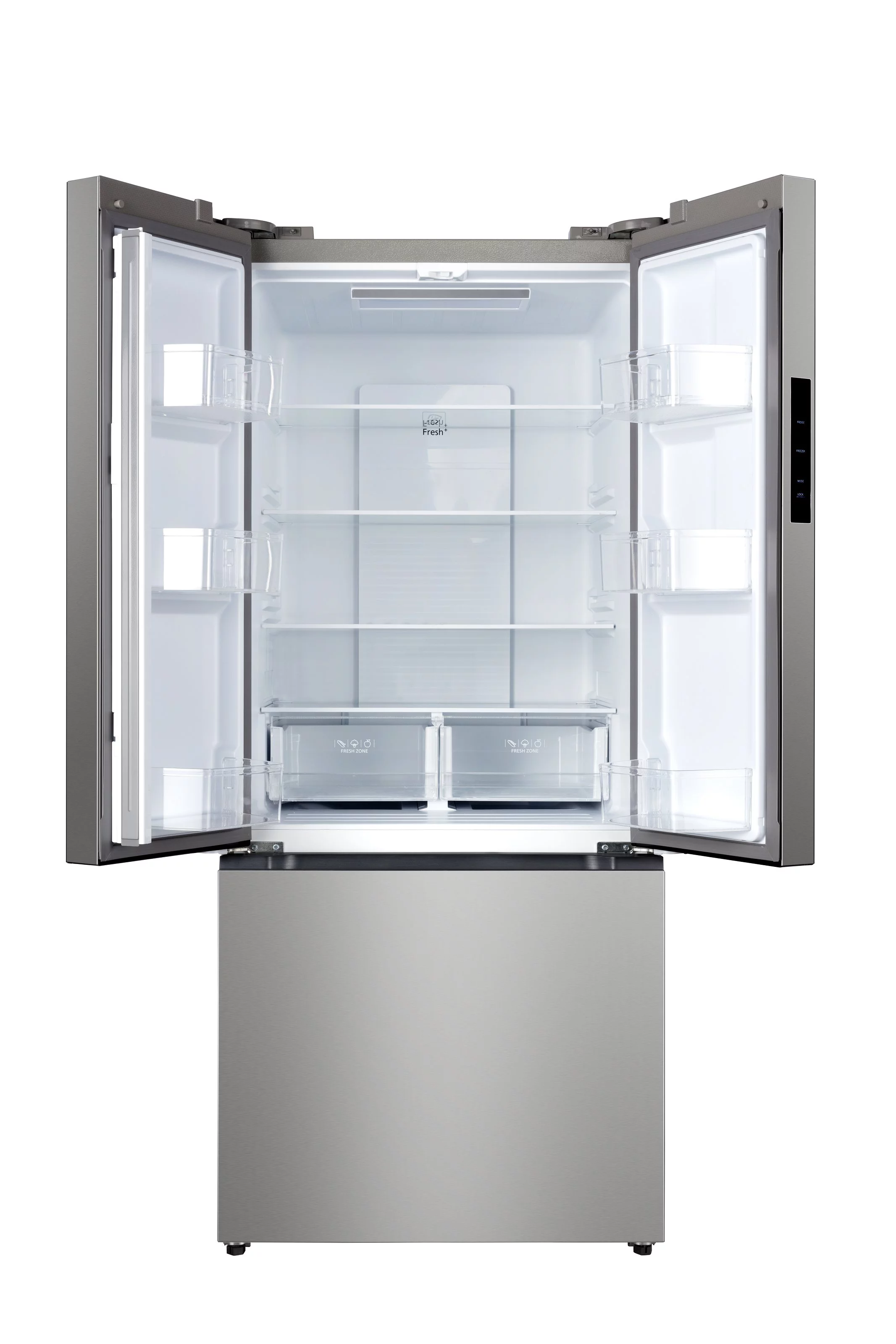 Hamilton Beach, 17.7 Cu. Ft. French Door Refrigerator, Freestanding Installation, Platinum Silver, HZ0771