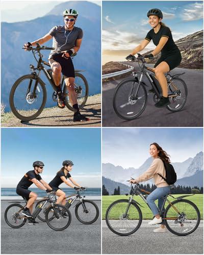 Electric Bike for Adults with 26'' Peak 500W Brushless Motor Ebike, 20MPH 40Miles Commuting Electric Mountain Bike with 360Wh Removable Battery