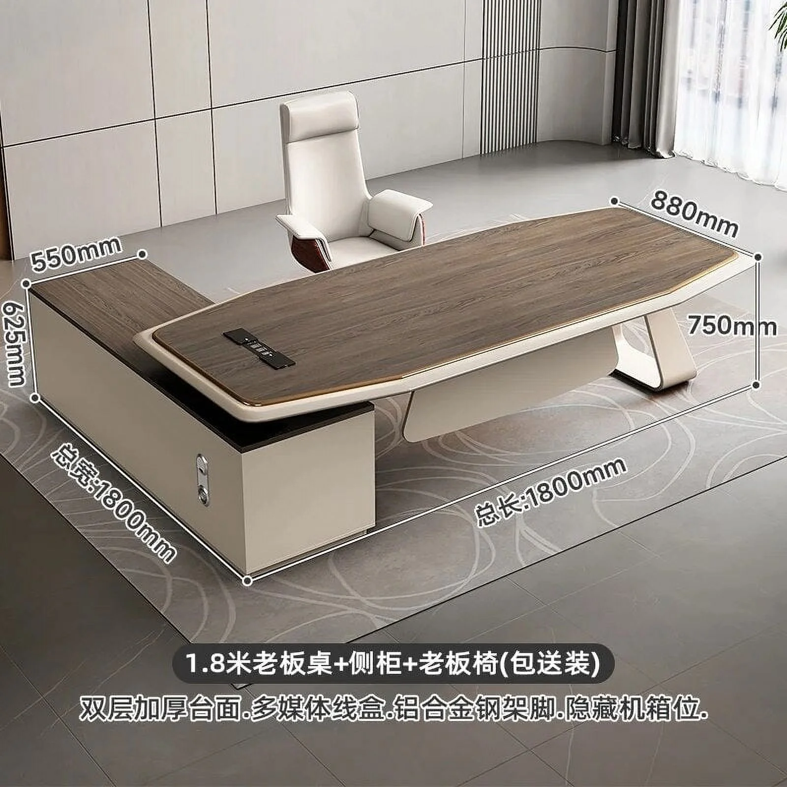 Standing L Shaped Office Desk Conference Writing Executive Floor Computer Desks Modern Long Mesa Escritorio Modern Furniture