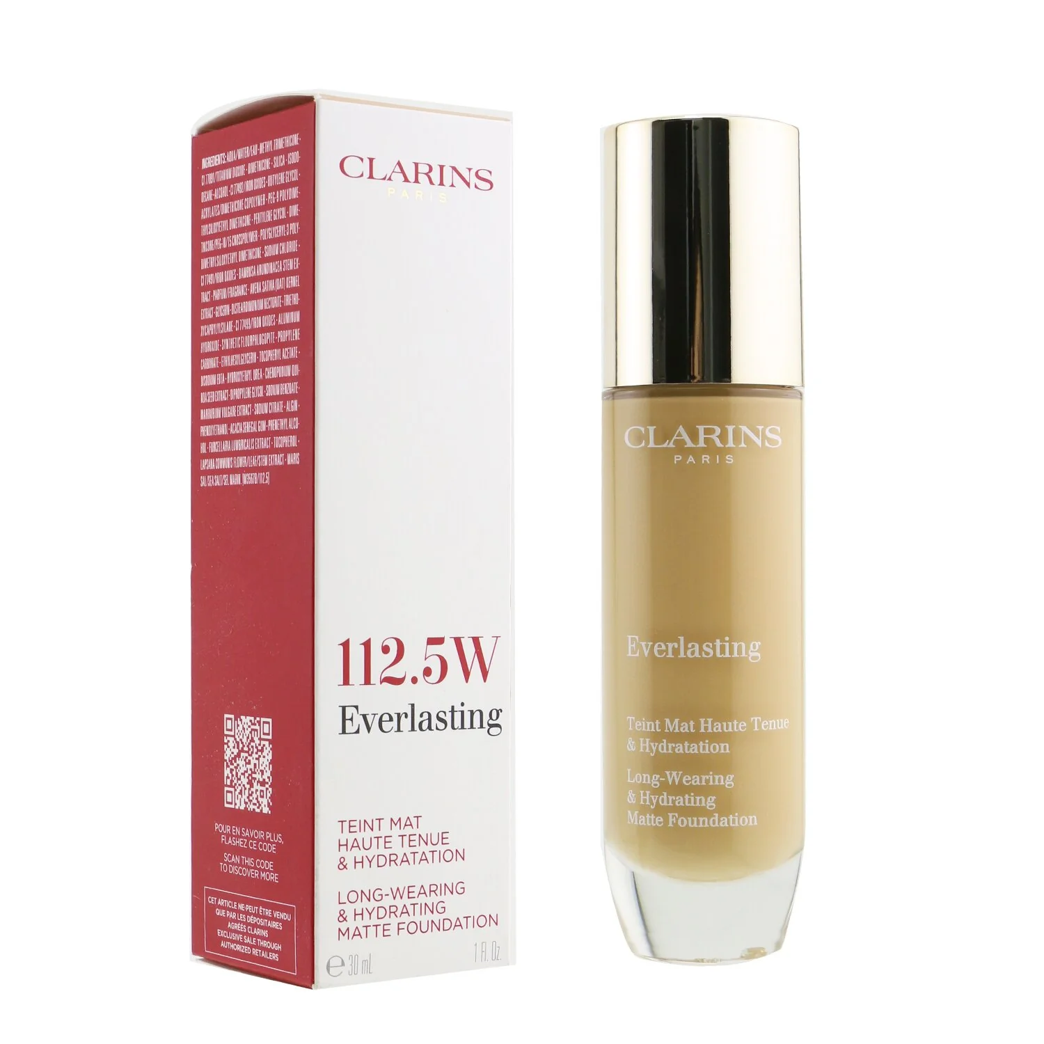 Clarins Everlasting Long Wearing & Hydrating Matte Foundation - # 109C Wheat  30ml/1oz