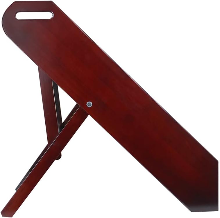 Wood Pet Stairs Adjustbale Foldable Pet Steps for Small Dogs and Cats with Carpet Surface