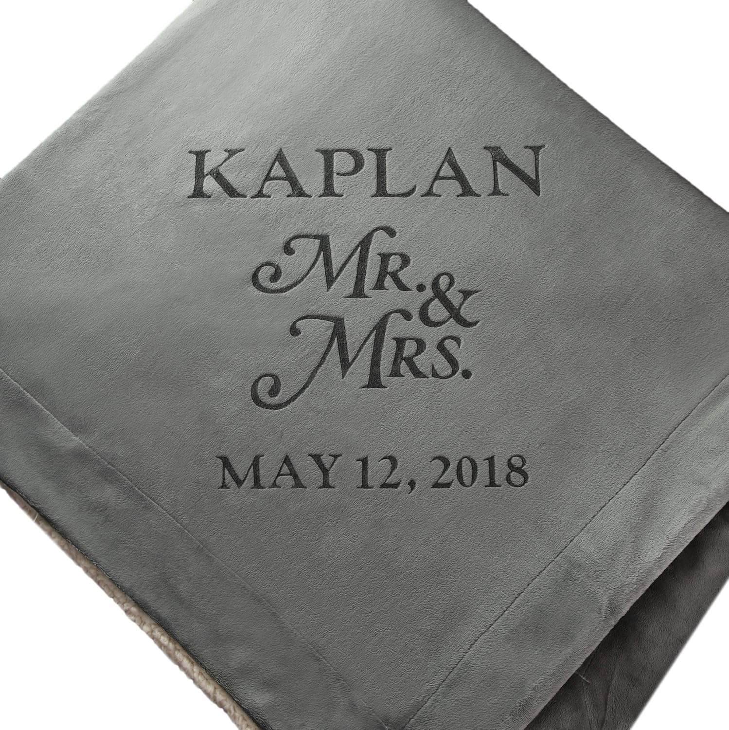 Custom Catch Personalized Unique Wedding Couple Gifts - Anniversary, Engagement Gift Blanket (Hearts)