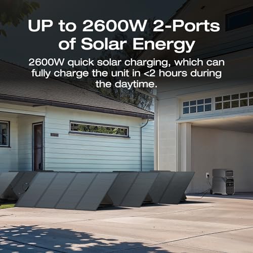 EF ECOFLOW Solar Generator 4000Wh DELTA Pro 3 with 400W Portable Solar Panel, 120/240V 4000W AC Output, Solar Generator for Home Use