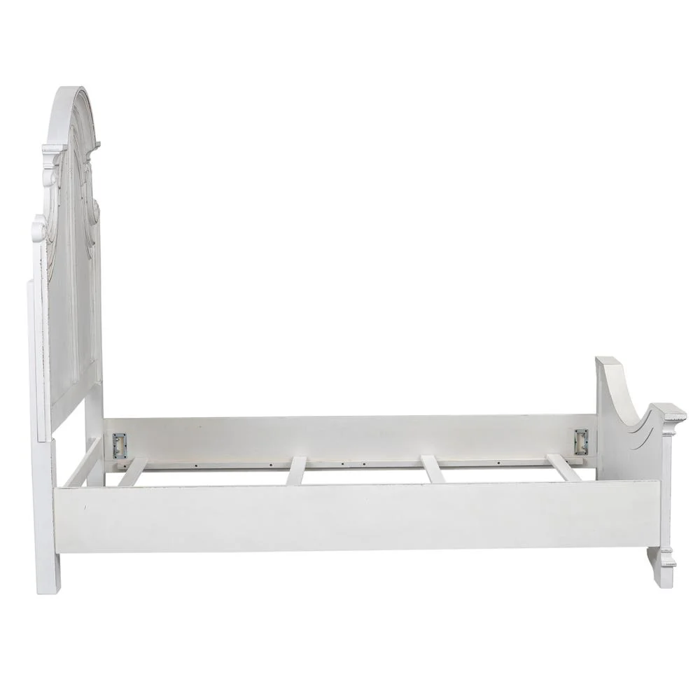 Magnolia Manor White King Panel Bed