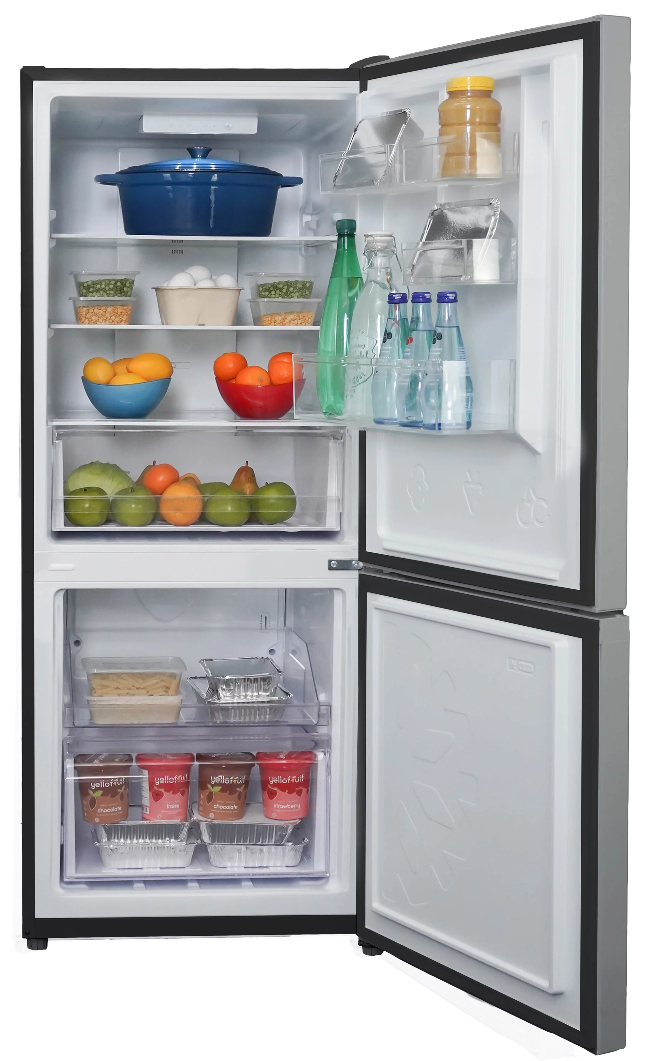 Danby DBMF100C1SLDB 10 Cu. ft. Compact Fridge Bottom Mount Freezer in Stainless Steel