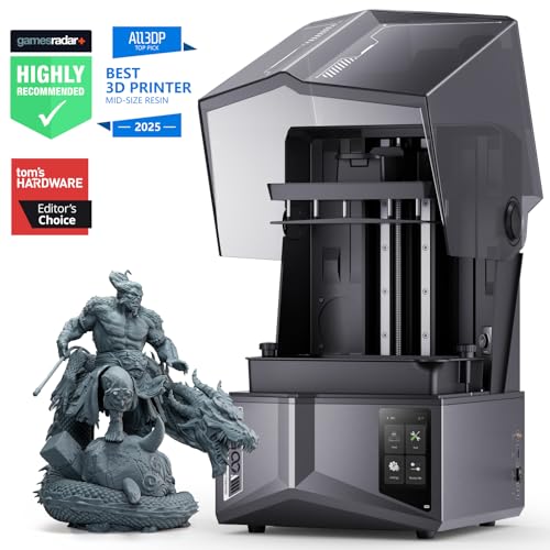 ELEGOO Saturn 4 Ultra 16K Resin 3D Printer with 10" 16K Mono LCD and Flip-up Lid, Smart Tank Heating at 30 ｰC, 150mm/h High Speed Printing