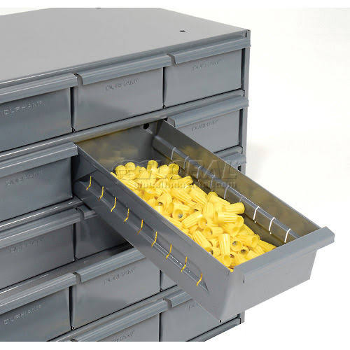 Durham 035-95 Drawer Bin Cabinet, 17-1/4 in. D, Gray