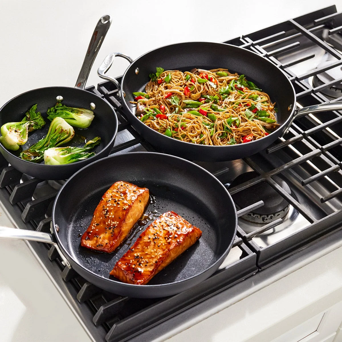 All-Clad Hard-Anodized Fry Pan Set - 3 Pieces