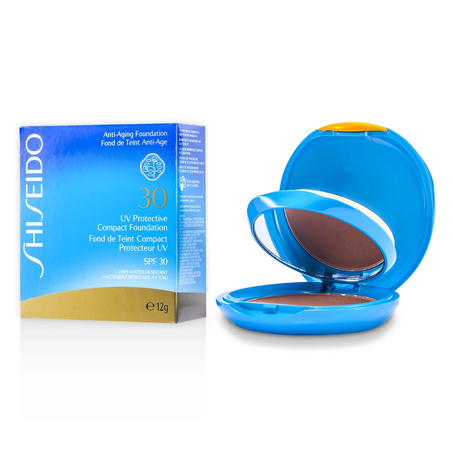 Shiseido UV Protective Compact Foundation SPF 30 (Case+Refill) - # Dark Beige  12g/0.42oz