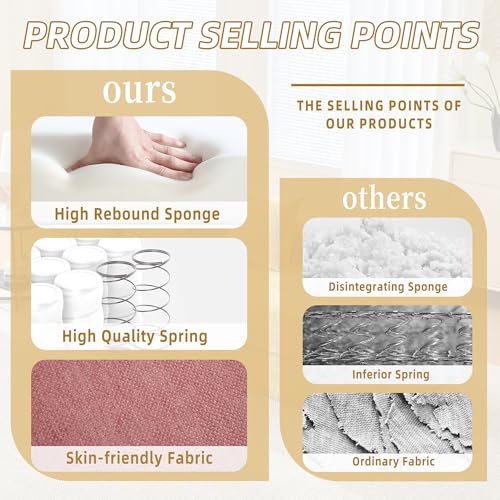 Convertible Sleeper Sofa Bed with Cylindrical Pillow, Corduroy Folding Mattress Couch with Fixed-Shape Frame