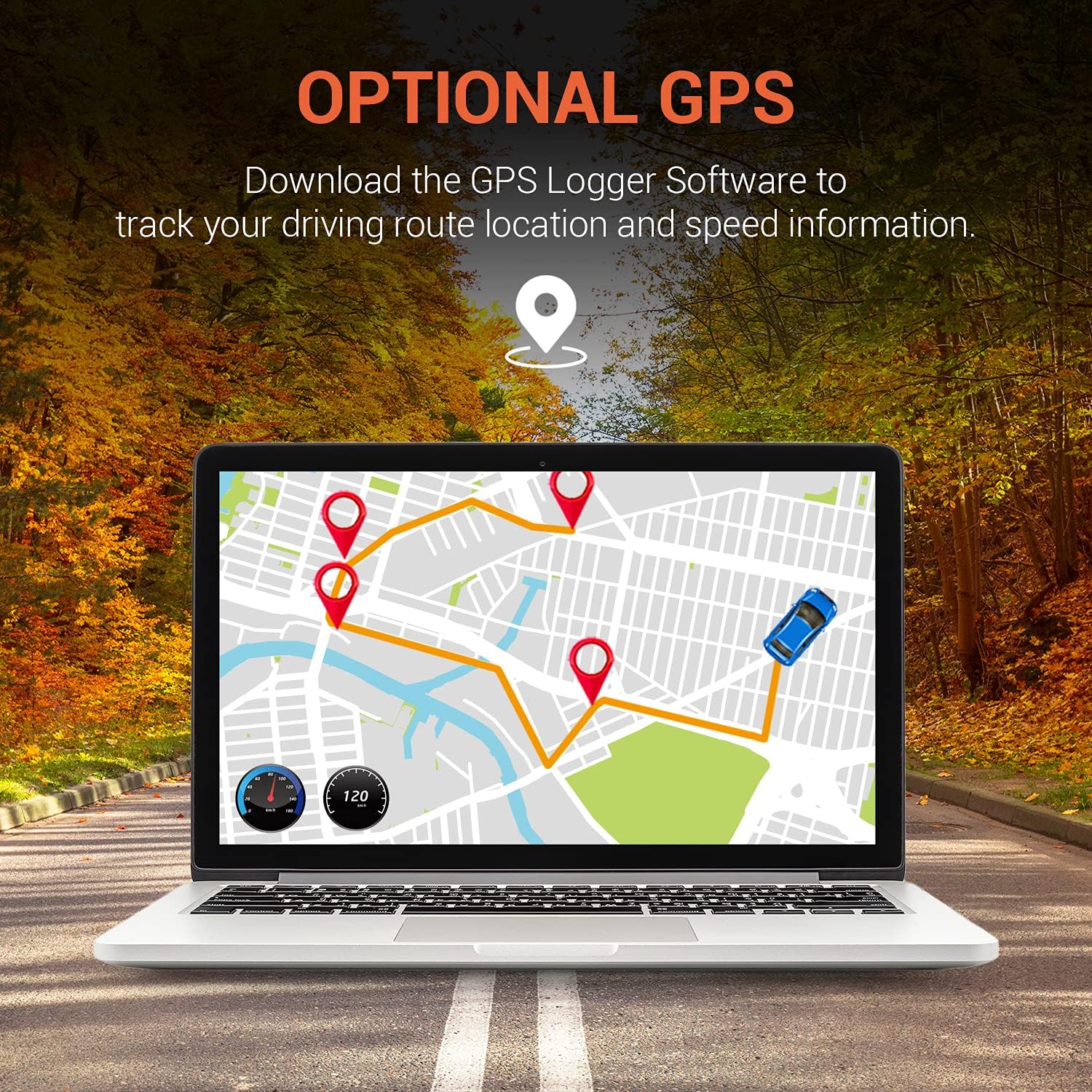 Rexing V1P 4K 2.4" LCD 2160p Front + 1080p Rear Wi-Fi 170° Wide Angle Dual Channel Dashboard Camera Recorder Car Dash Cam with Rear Cam, G-Sensor