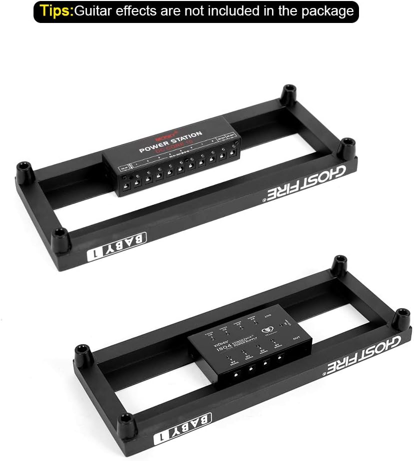 Ghost Fire Guitar Pedal Board Aluminum Alloy Effect Pedalboard with Carry Bag,V series (V-BABY MAX（Deluxe Edition）)