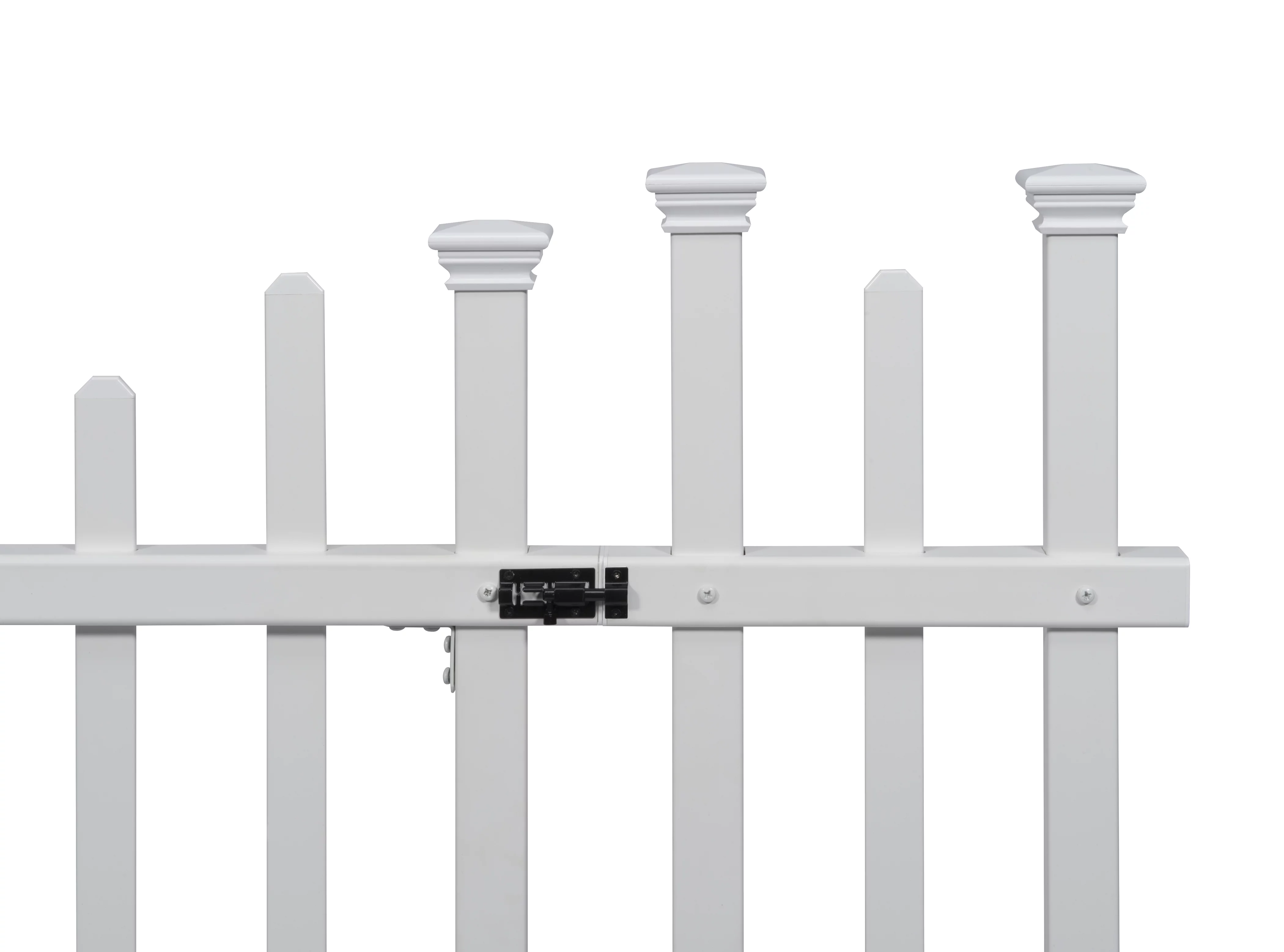 Zippity Outdoor Products Washington Vinyl No-Dig Gate Kit w/ Fence Wings (30in H x 60 1/2in W) - Radiant Selections