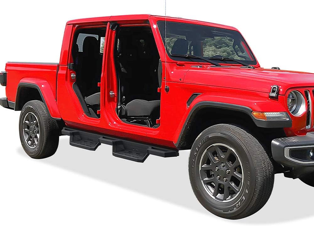 APS Drop Steps Running Boards Rock Slider Compatible with Jeep Gladiator 2020-2022 Crew Cab