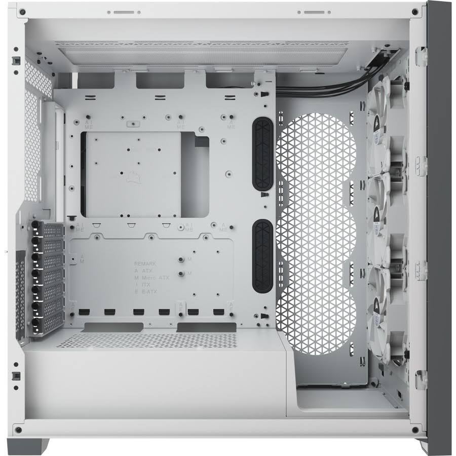 Corsair iCUE 5000X RGB Tempered Glass Mid-Tower ATX PC Smart Case - White