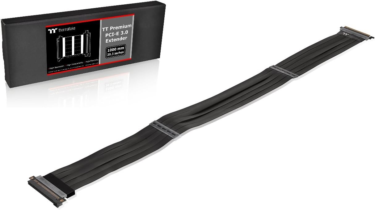 Thermaltake TT Premium PCI-E 4.0 High Speed Flexible Extender Riser Cable 300mm AC-058-CO1OTN-C1