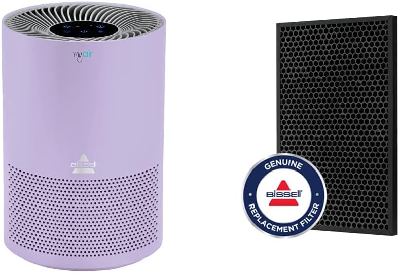 BISSELL MYair Air Purifier with High Efficiency and Carbon Filter for Small Room and Home, Quiet Air Cleaner for Allergens, Pets, Dust, Dander