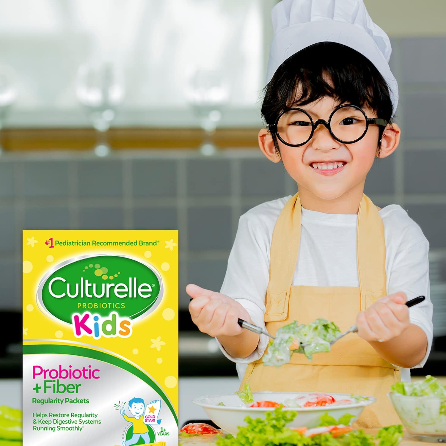 Culturelle Kids Regularity Probiotic & Fiber - Helps Restore Regularity & Keeps Kids' Digestive Systems Running Smoothly*