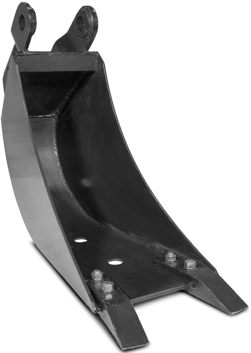 Titan Attachments Backhoe Bucket 12" 2 Bolt-On Forged Carbon Steel Teeth