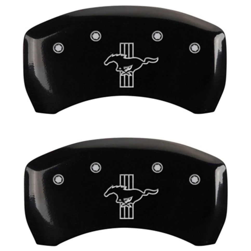 MGP Caliper Cover 10200SMB2BK 15- Mustang Caliper Covers Black