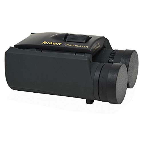Nikon Trailblazer 8x25 ATB Black Binoculars 8218 | Waterproof, Fogproof, Dual-hinge design, Compact Binocular, Black Rubber Armoring