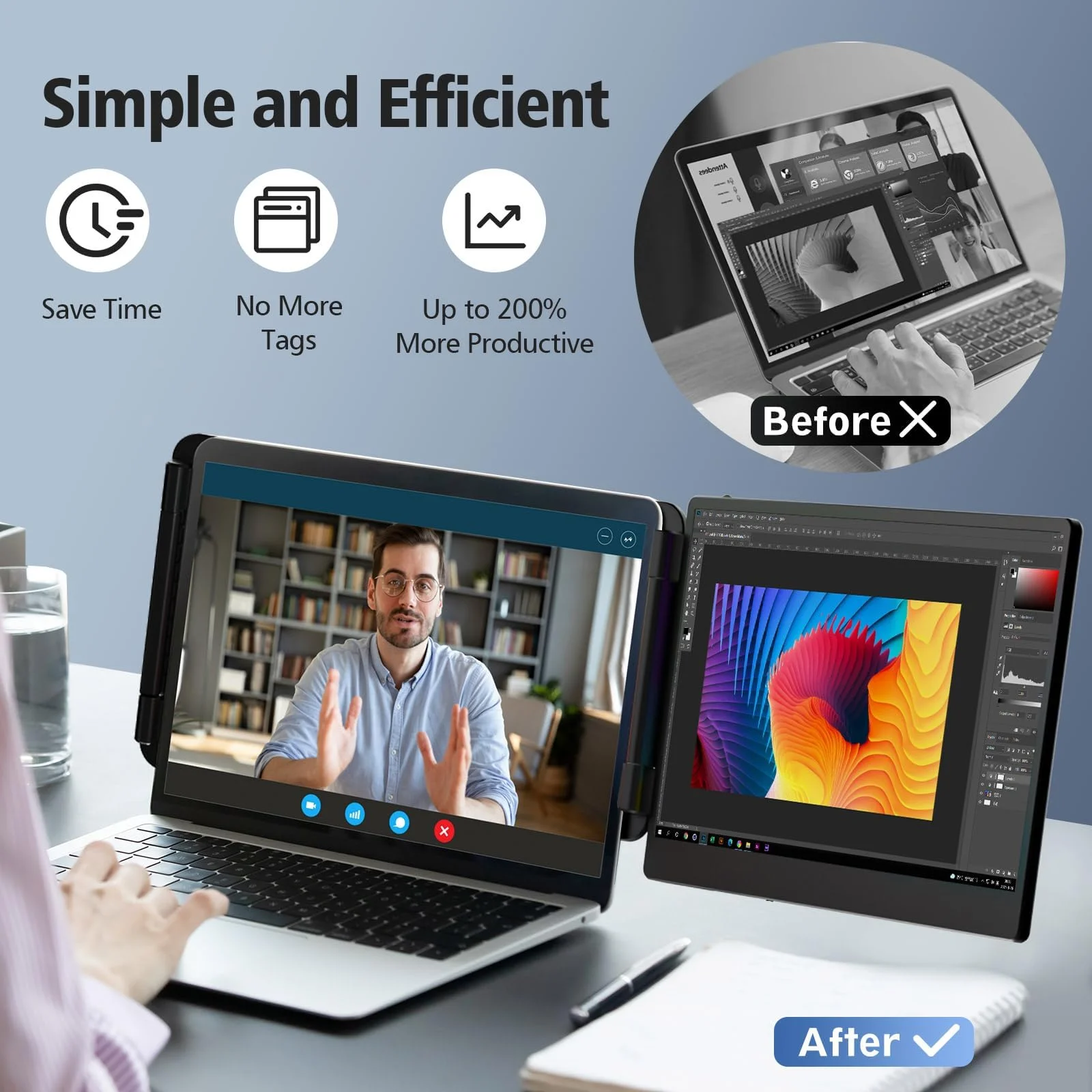 BOSII Laptop Screen Extender Monitor