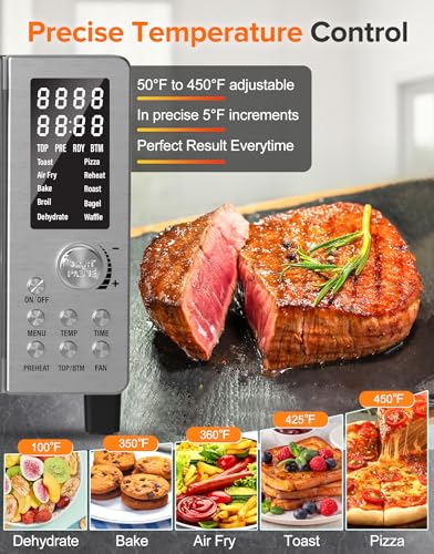 Nuwave Bravo Pro Smart 21QT Toaster Oven Air Fryer Combo, Convection Oven Countertop, 10 functions all in 1, with even & quick crisp technology