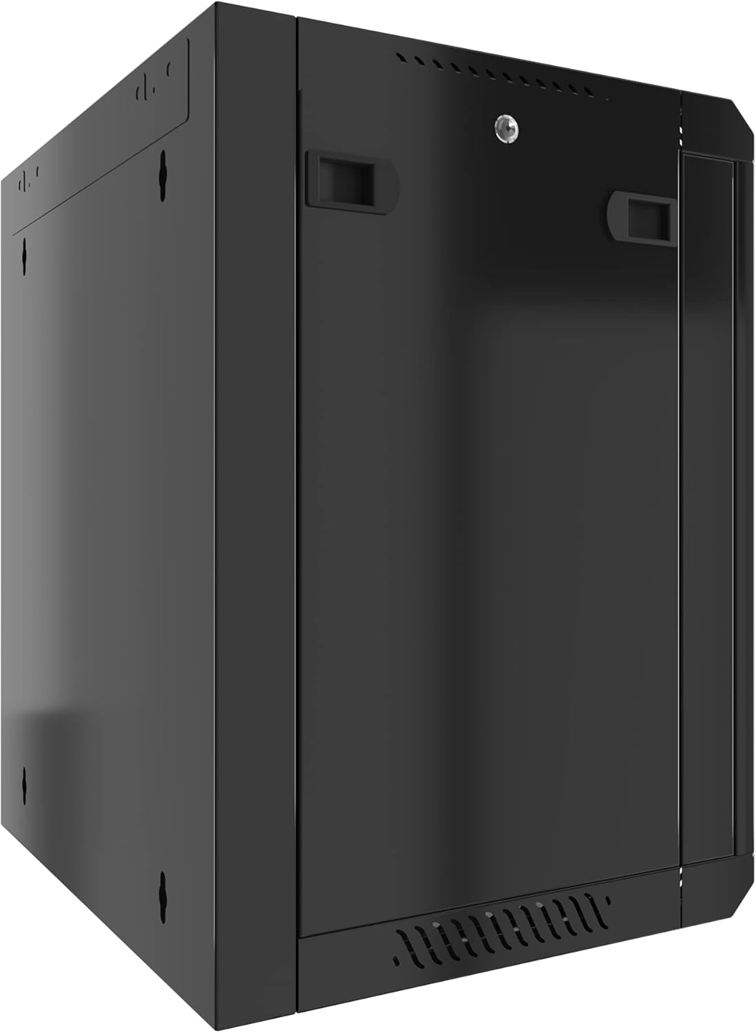 Wall Mount Server Rack Cabinet Locking Computer Cabinet Network Enclosure for Electronics Security Audio Video AV Equipment Data Rack 24-Inch Depth