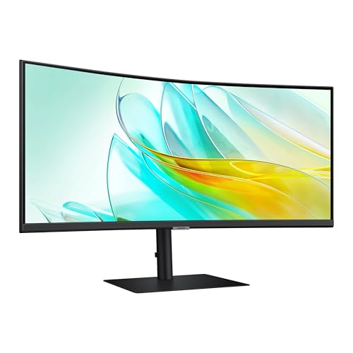 SAMSUNG Viewfinity S65UA Series 34-Inch Ultrawide QHD Curved Monitor, 100Hz, USB-C, HDR10 (1 Billion Colors), Height Adjustable Stand