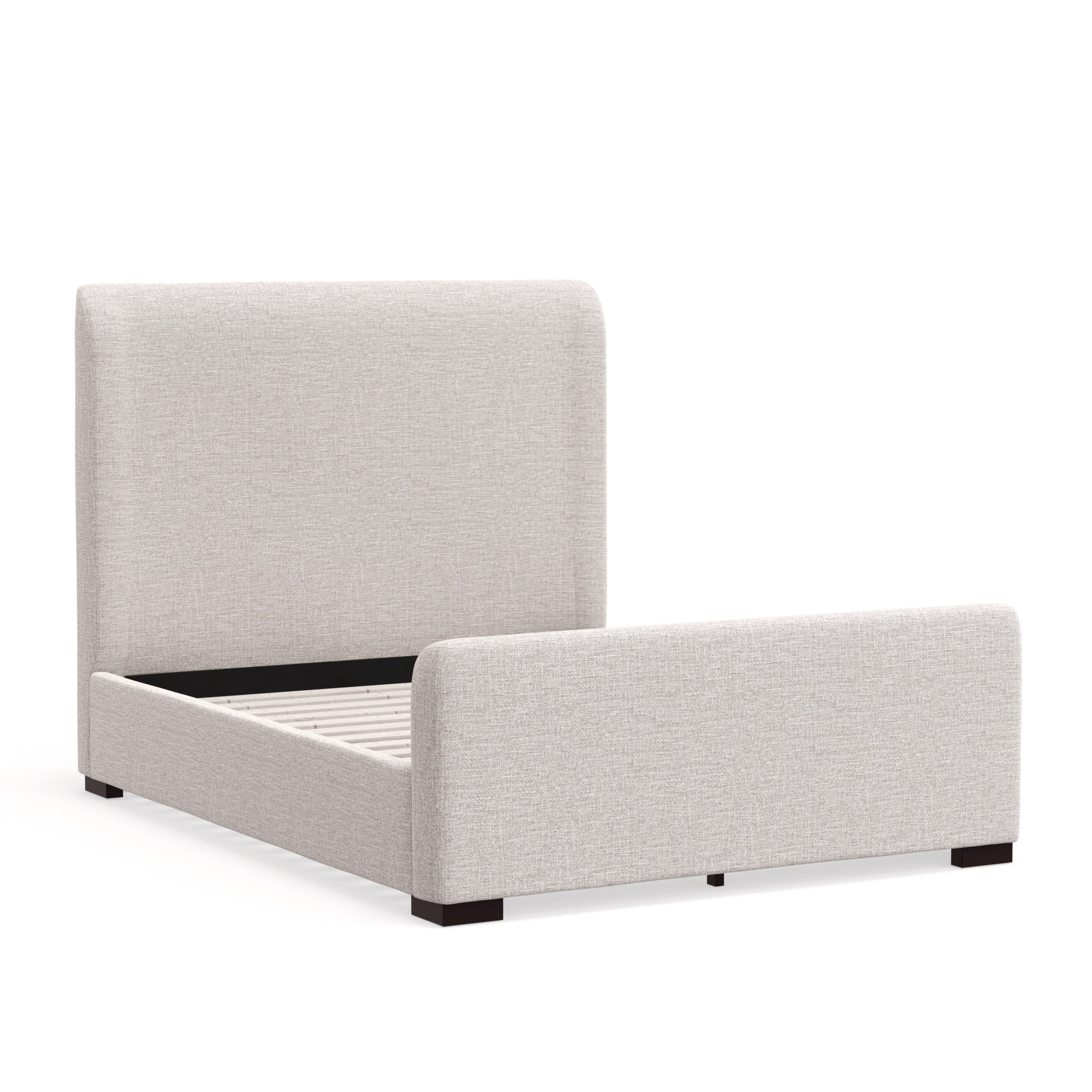 Alpine Furniture Adele Upholstered Queen Platform Bed in Beige