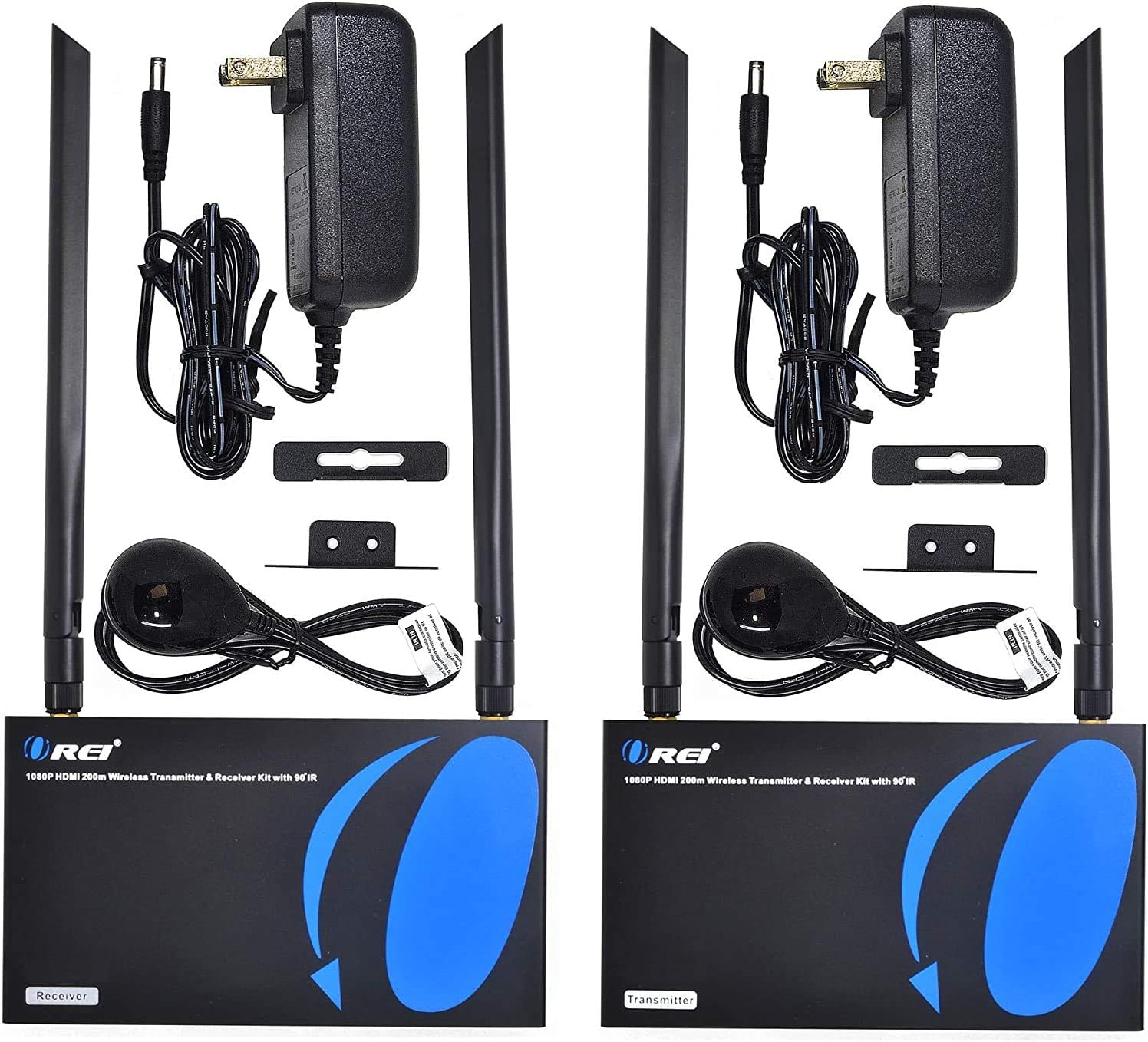 Wireless HDMI Transmitter & Receiver Extender by OREI - Upto 300 Feet - Long Range - Perfect for Streaming from Laptop, PC, Cable, Netflix, YouTube